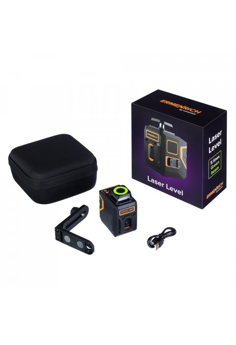 Лазерный уровень Ermenrich PLUS LN30, черный