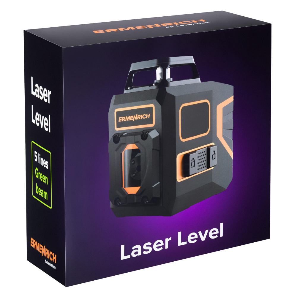 Лазерный уровень Ermenrich PLUS LN30, черный