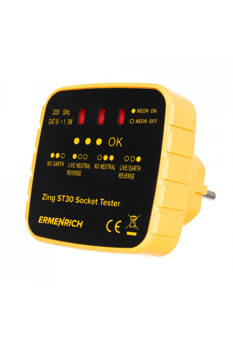 Тестер розеток Ermenrich Zing ST30