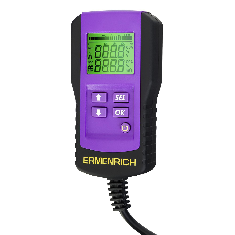 Тестер аккумуляторный Ermenrich Zing AL45, фиолетовый