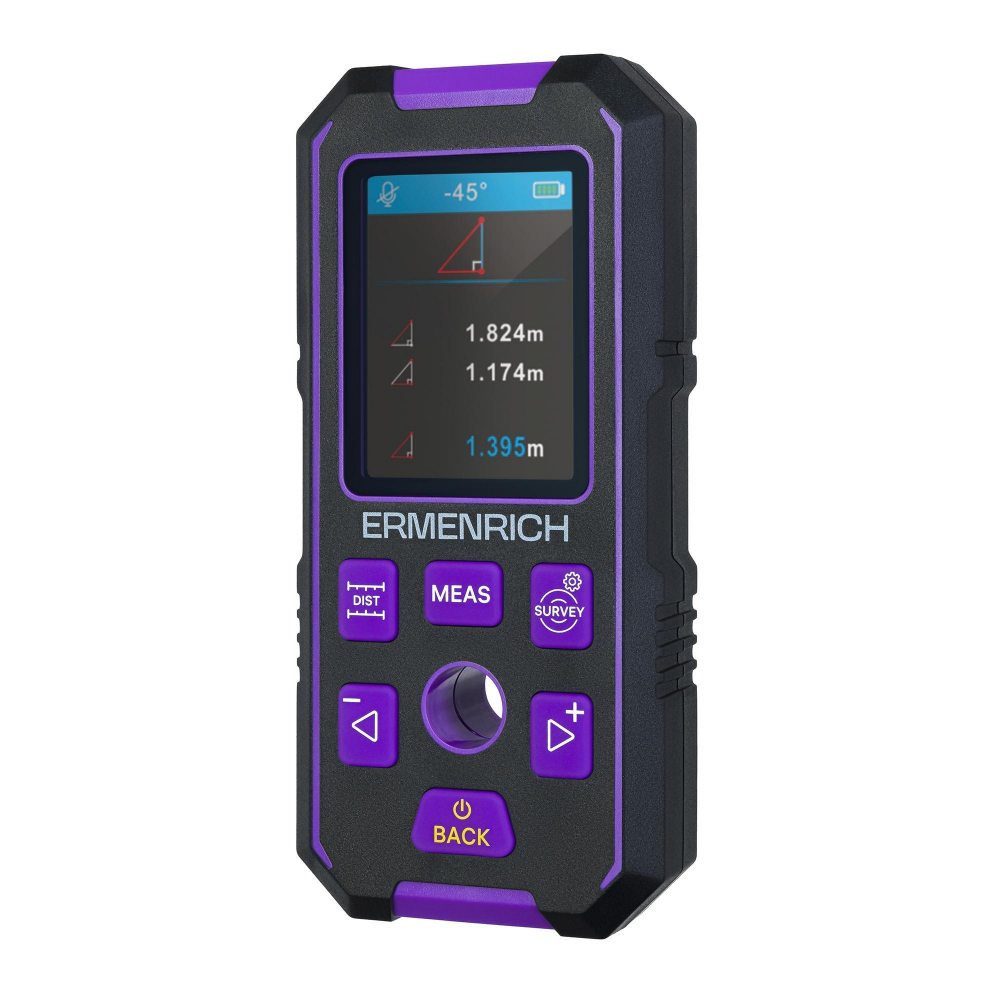 Детектор скрытой проводки Ermenrich Ping SM90, фиолетовый