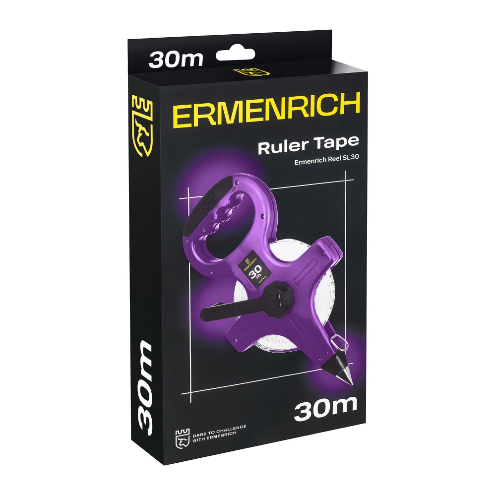 Рулетка геодезическая Ermenrich Reel SL30, фиолетовый