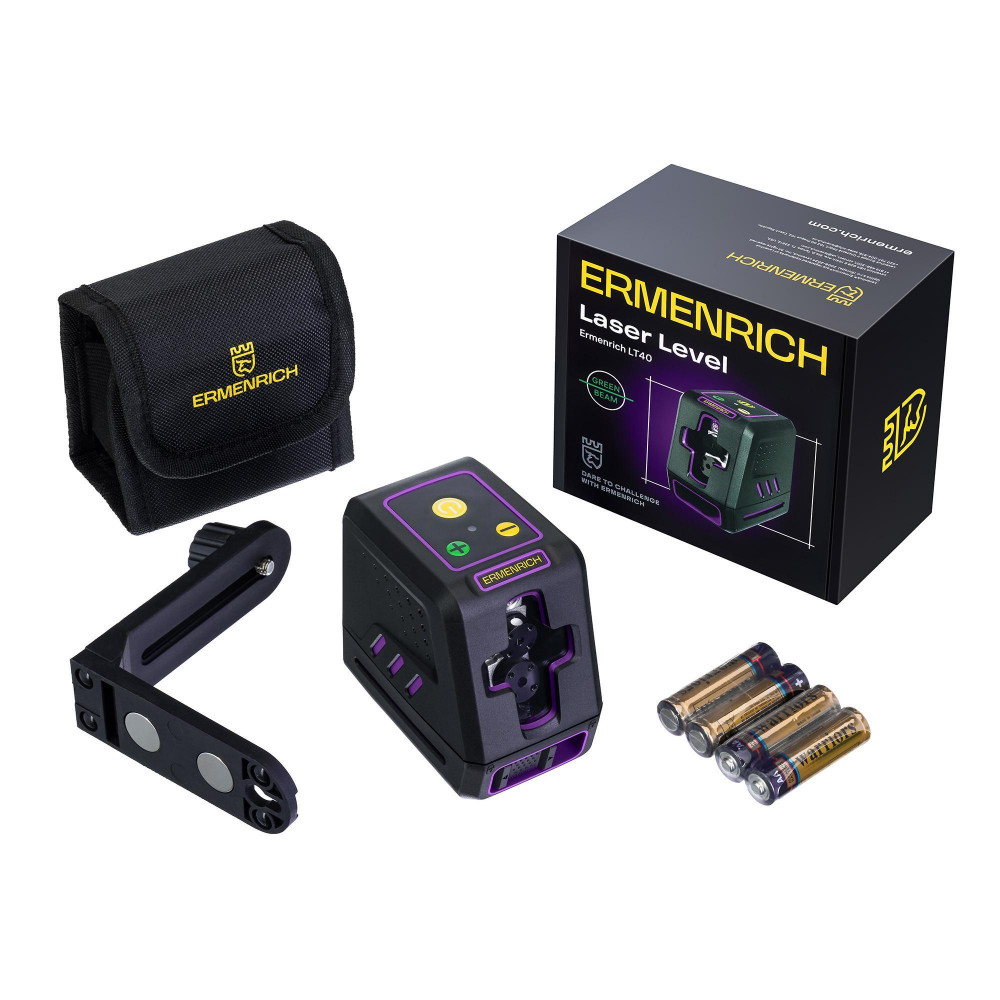 Лазерный уровень Ermenrich BASE LT40, фиолетовый